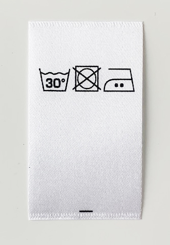 Satinlabel carelabel 30 degrees