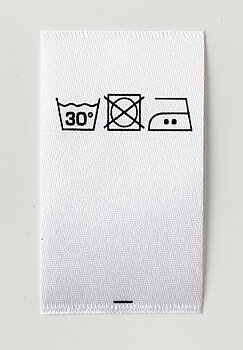 Satinlabel carelabel 30 degrees