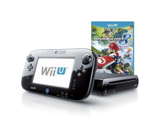 Wii U konsol 32GB Svart + Mario kart