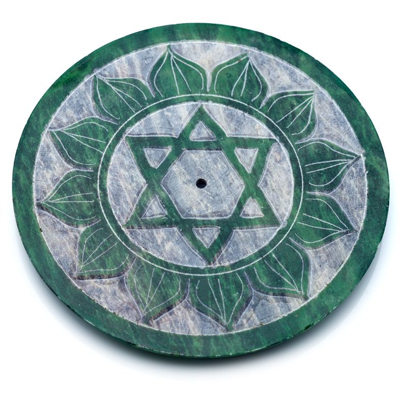 Chakra Rökelsehållare i målad såpsten - 6