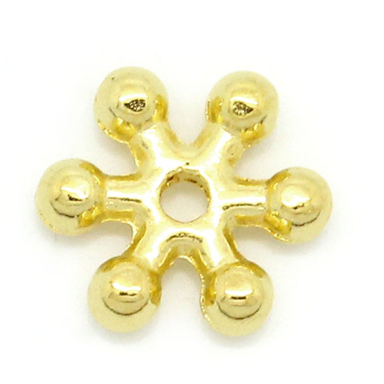 Snowflake, 8mm,  Gold