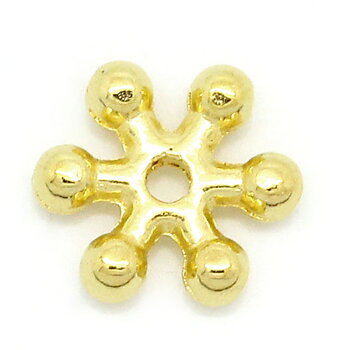 Snowflake, 8mm,  Gold