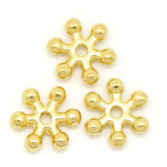 Snowflake, 8mm,  Gold - 2