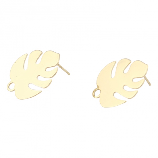 Earings   Monstera Gold