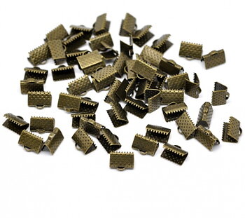 Cord end, Bronze 8x10mm, 10 pcs