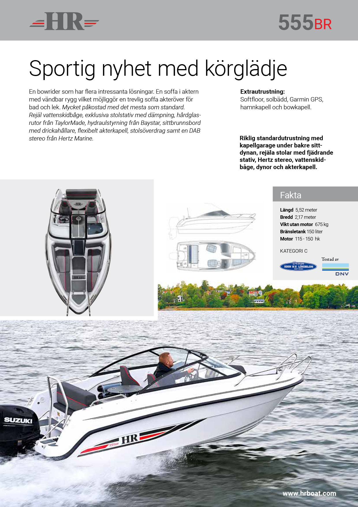 HR 555br produktblad