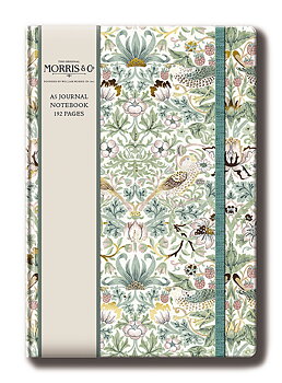 A5 Journal , William Morris, linen effect cover