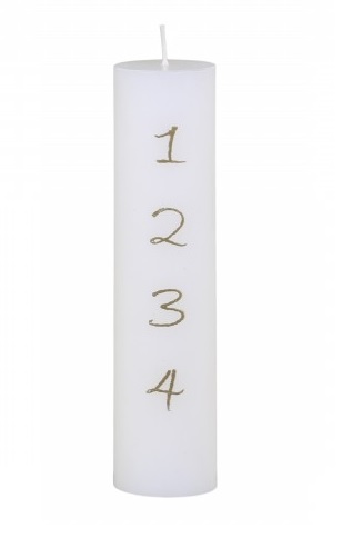 Sifferljus - Adventsljus - Antikvit - 20x5 cm - 2