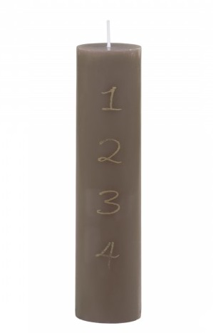Sifferljus - Adventsljus - Linne - 20x5 cm - 2