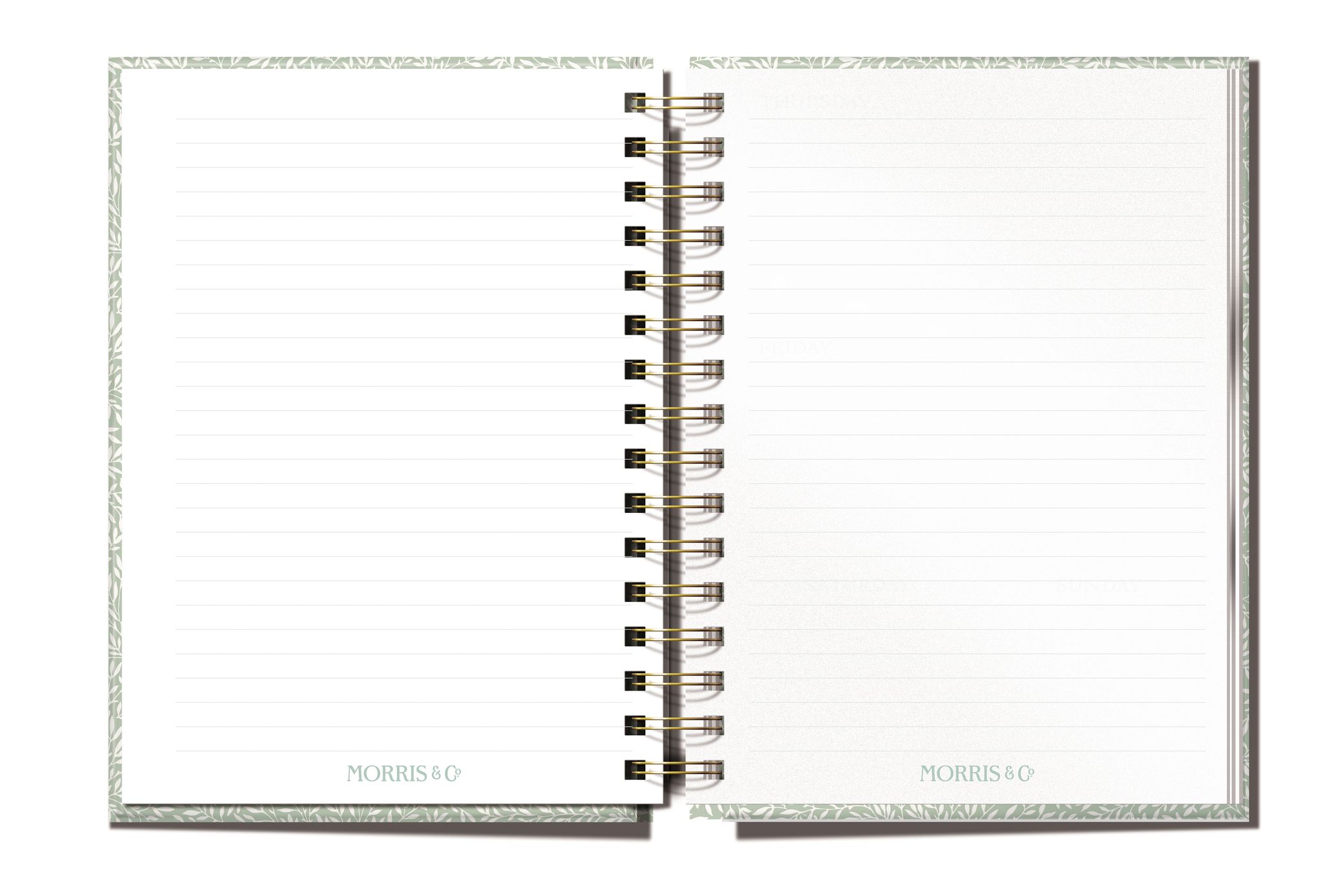 B5 Wired lined notebook, William Morris - 2