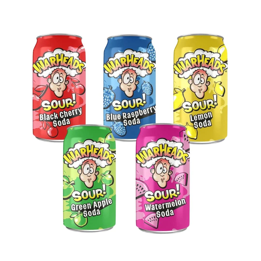 Warheads Soda Warheads Sour Soda 355ml Train Eat Live Fitness