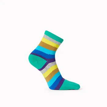 Tåstrumpor i bomull – färgglad randig