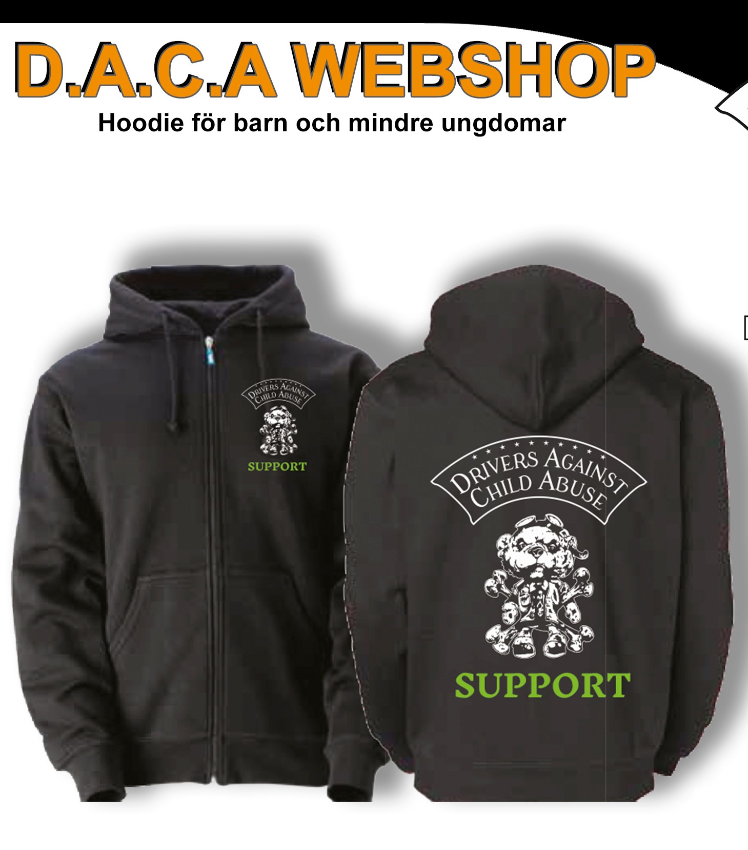 Hoodie (huvtröja), SUPPORT. Barn.