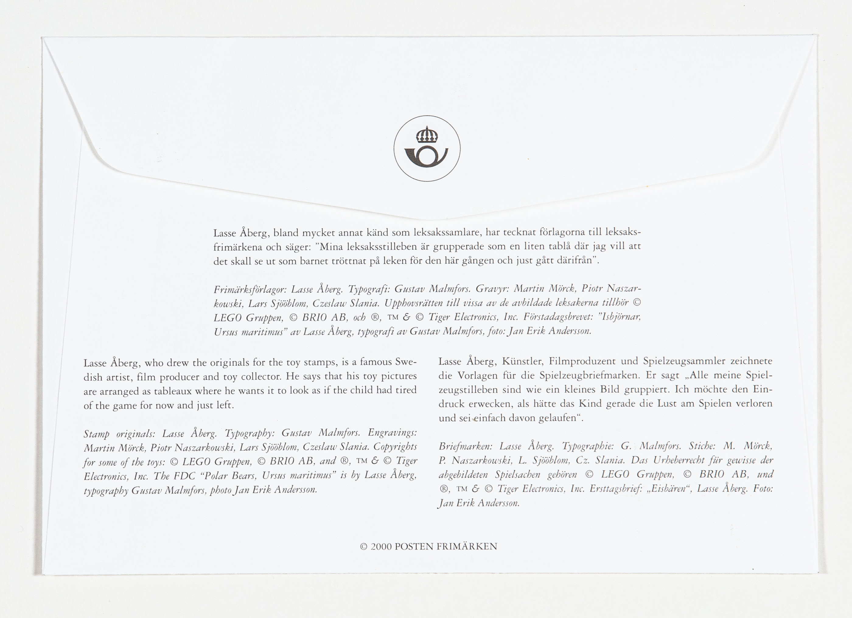 Förstadagsbrev - Leksaker - Signerat - 2
