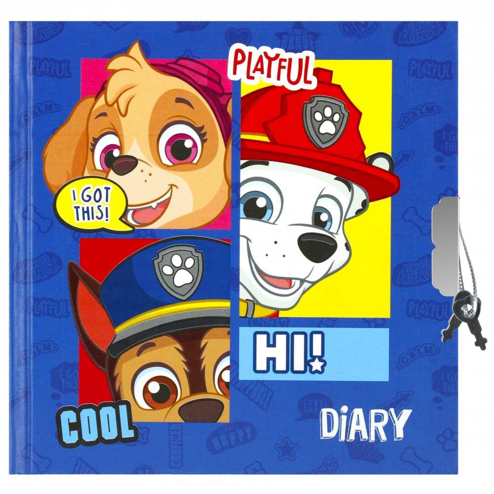 Paw Patrol dagbok med nyckel