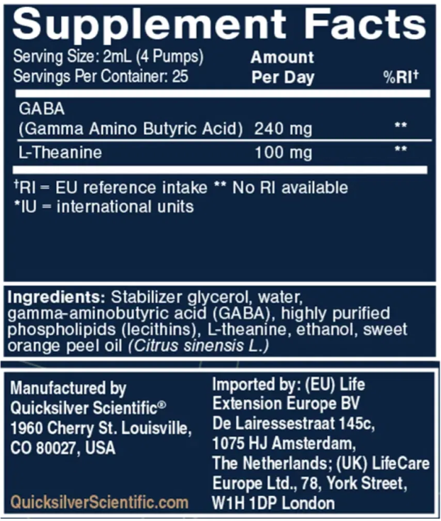 Quicksilver Scientific Liposomal GABA with L-Theanine – Lugn - 3