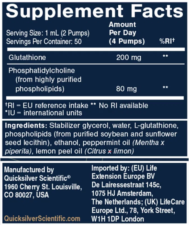Quicksilver Scientific Liposomal Glutathione – Flytande Glutation - 3