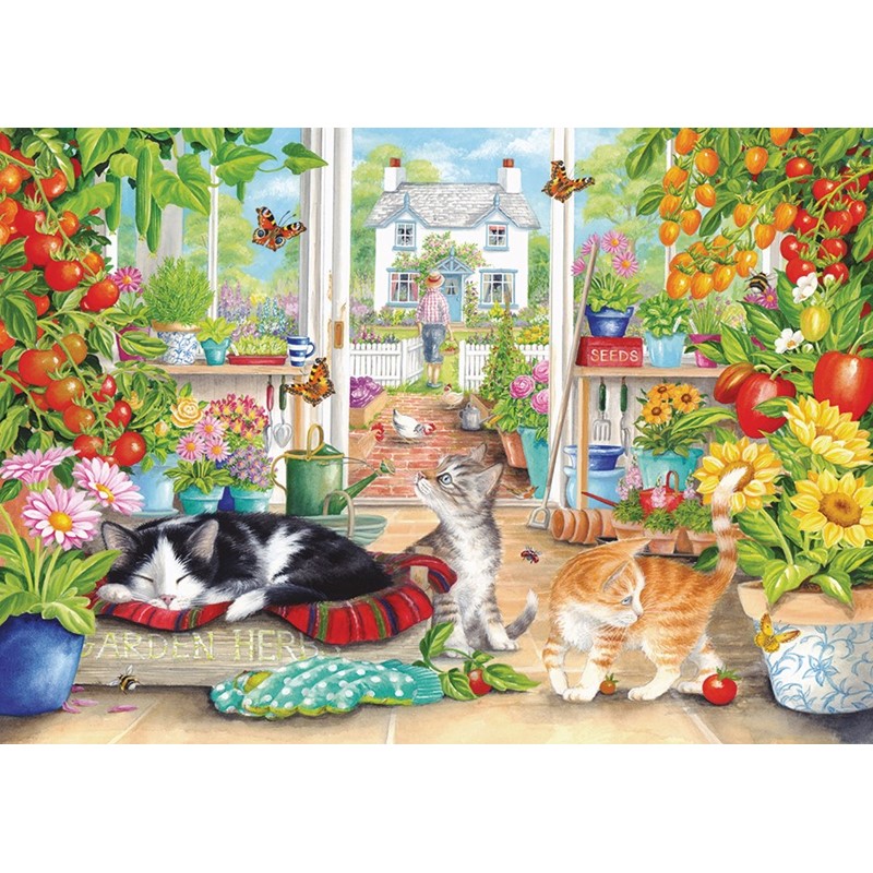 JIGSAW RECTANGULAR - GREENHOUSE CATS