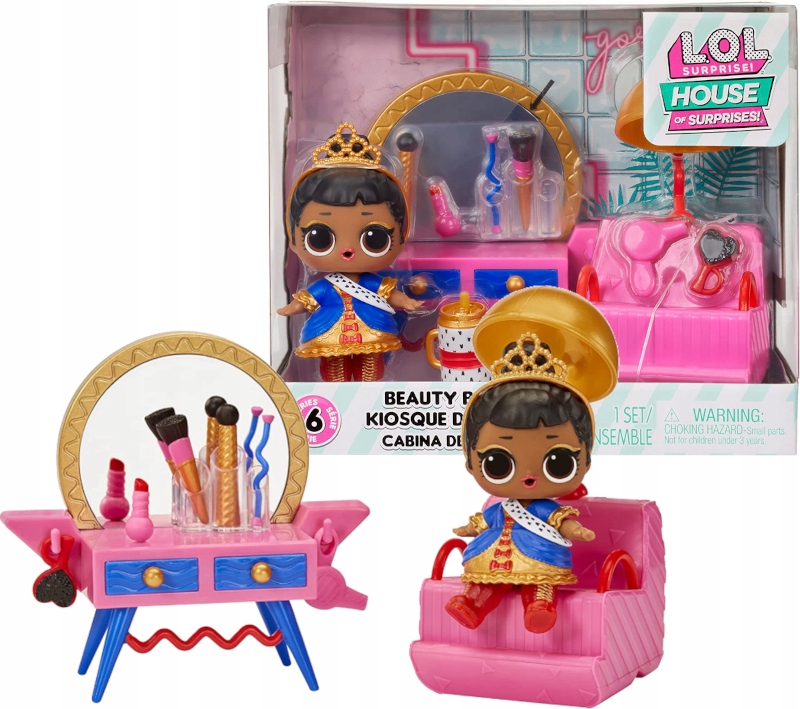 L.O.L. Surprise! Furniture Lekset med Docka S2, Her Majesty and Beauty Booth