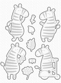 MY FAVORITE THINGS -Zippy Zebras STAMP & DIE SET