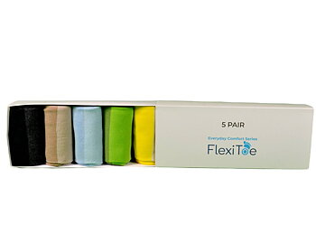 Tåstrumpor i bomull blandade färger, 5-pack