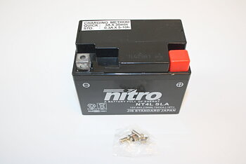 Gel-Batterie Suzuki TS und viele Scooter, 12V 4AH 110x70x85mm NT 4L SLA