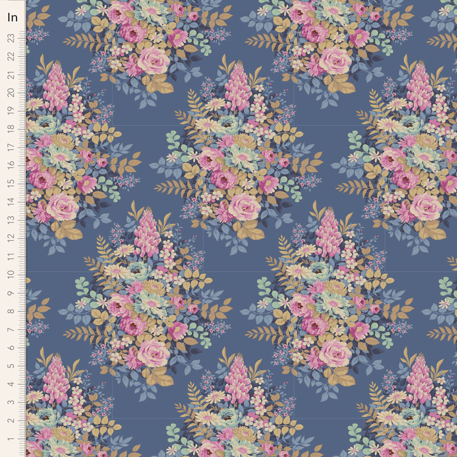 Tilda Chic Escape   Whimsyflower Blue - 3