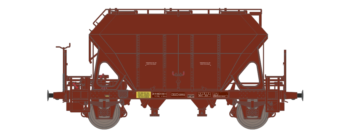 Godsvagn SJ Udg 20 74 902 9 350-4 - 2