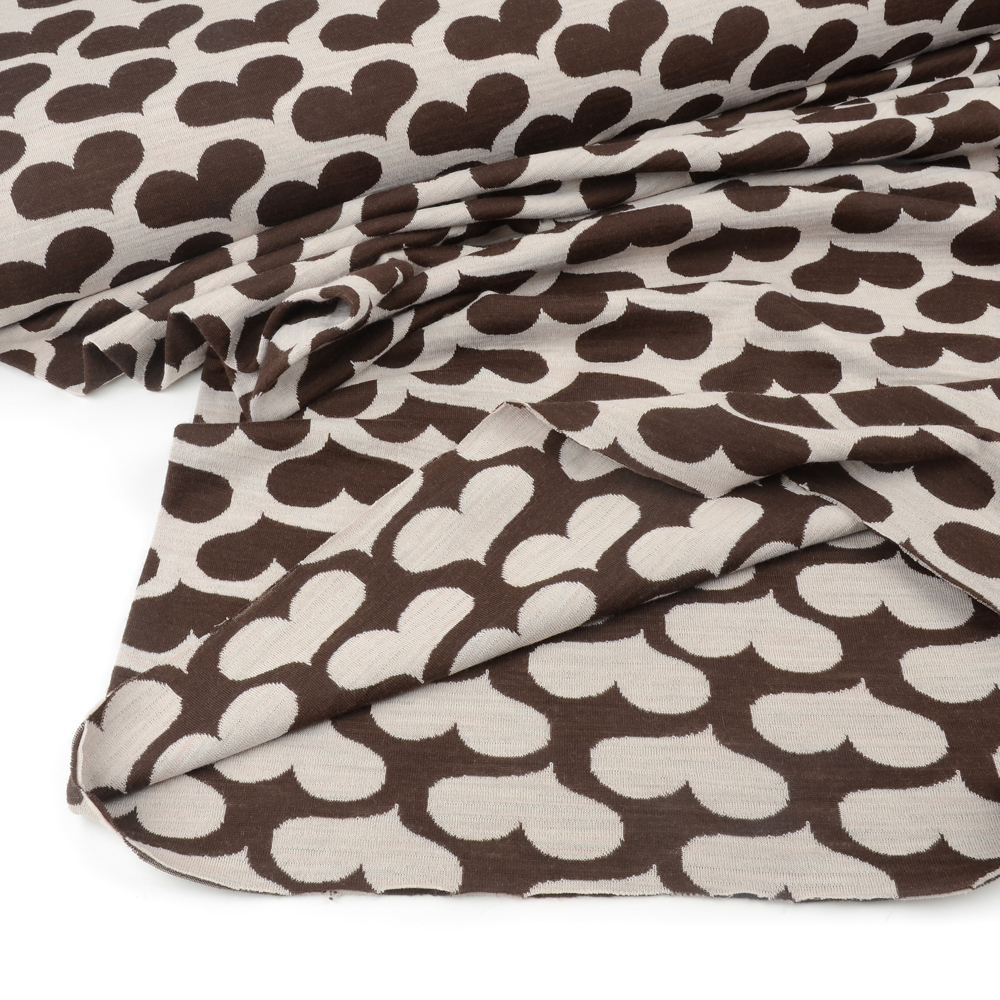 HEART JACQUARD - BEIGE/BROWN - 2