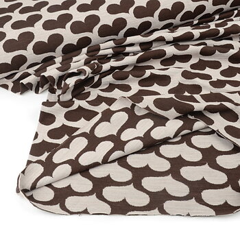 HEART JACQUARD - BEIGE/BROWN