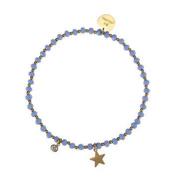Cannes bracelet, light blue  gold, Kids