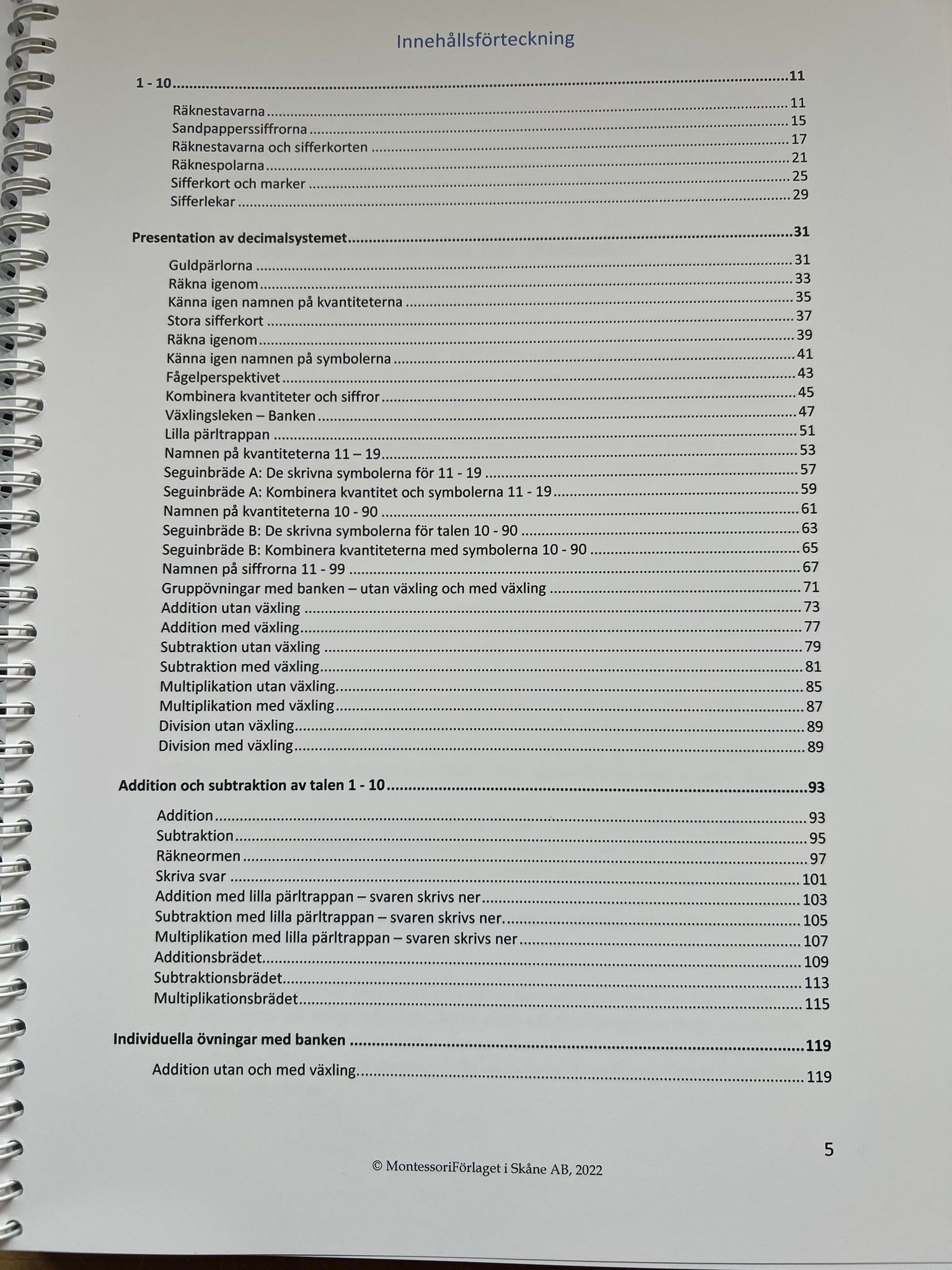 Manual  Matematikmaterial  - 2