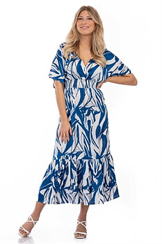 JEWEL DRESS SAPPHIRE BLUE/CREME