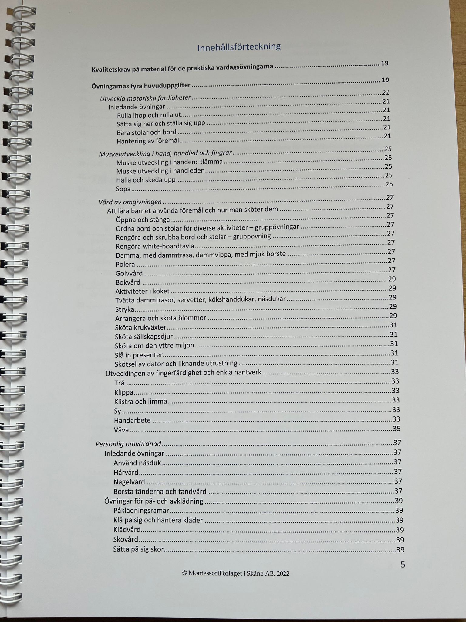 Manual  Praktiska vardagsövningar    - 2