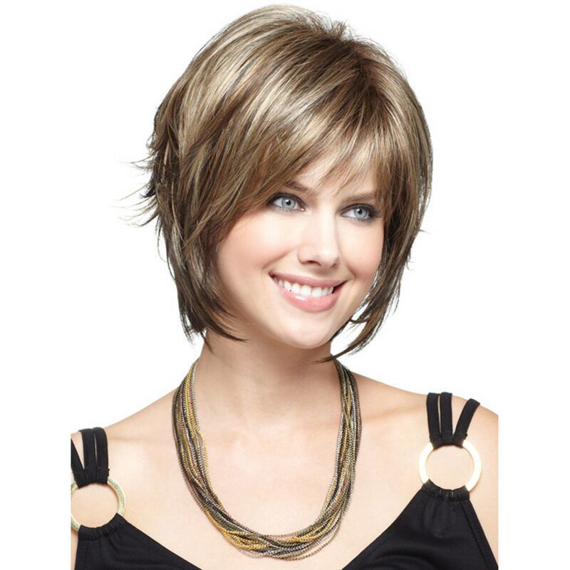 Hair Extensions/Wigs - Short Straight Hair - Light Brown - 4