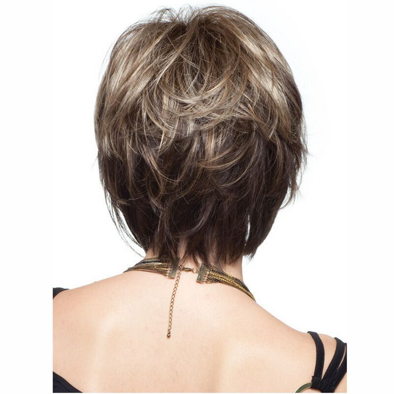Hair Extensions/Wigs - Short Straight Hair - Light Brown - 3