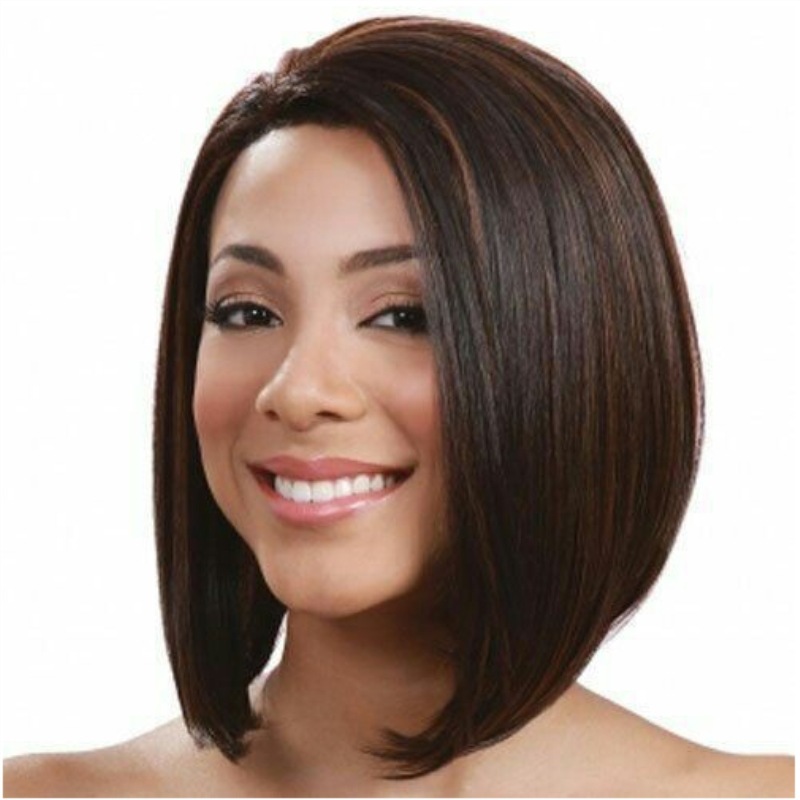 Hair Extensions/Wigs - Neck-length - Light/Dark Brown - 3