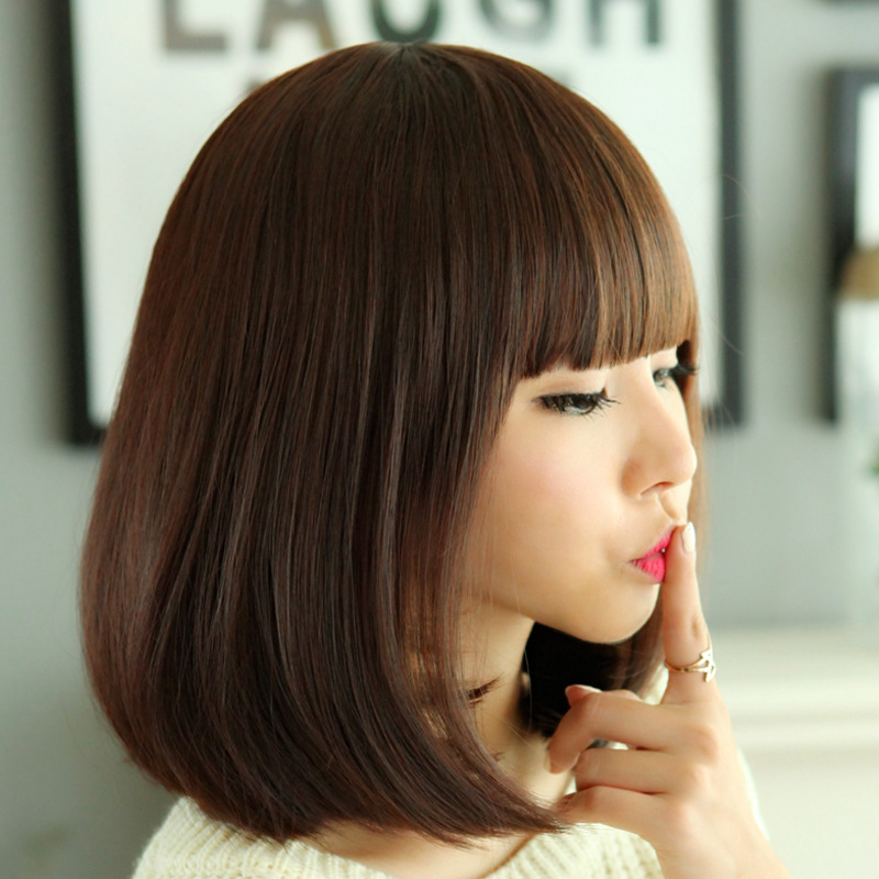 Hair Extension/Wig - Neck-length locks - Light/Dark Brown - 3