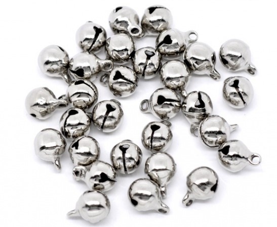 Berlock -  Bjällra, platina 11mm - 2