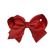 HÅRSPÄNNE ROSETT RÖD - 10 CM 