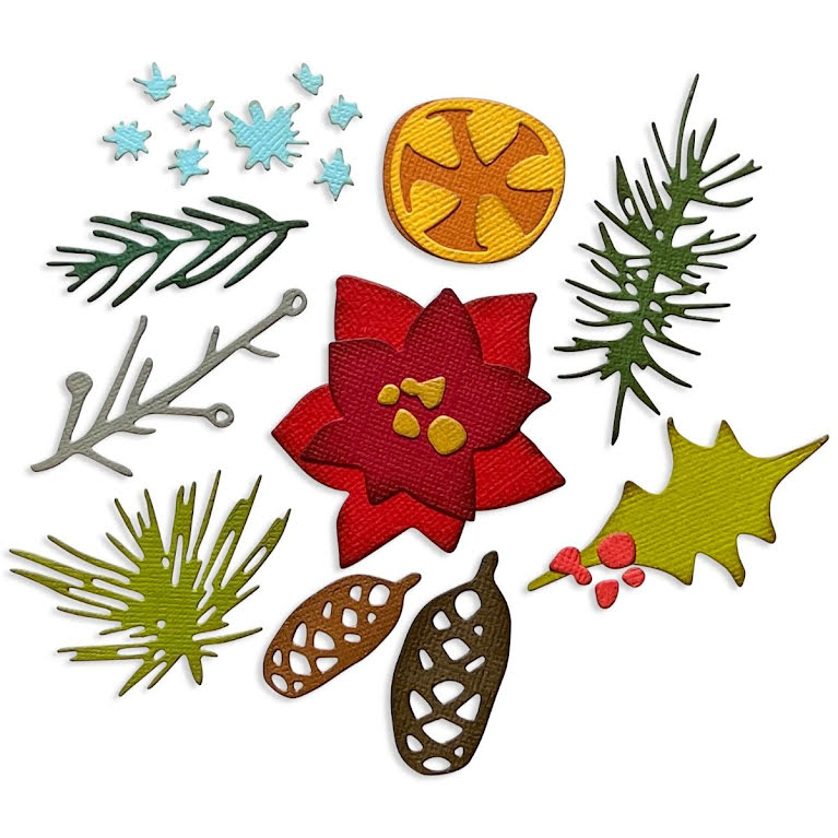 Tim Holtz Sizzix Thinlits Dies - Modern Festive
