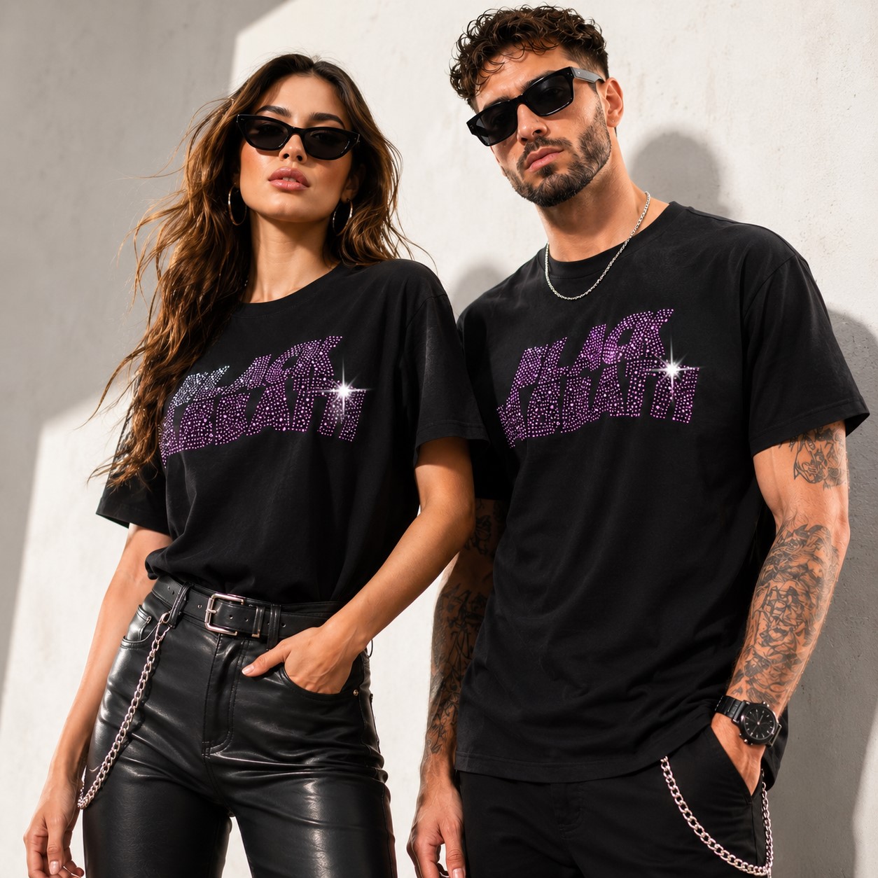 Black Sabbath Unisex T-Shirt: Wavy Logo (Diamante) (Medium)