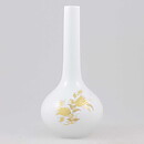 Björn Wiinblad (Romanze 1959) White Vase with Golden Flower Decor 21 cm