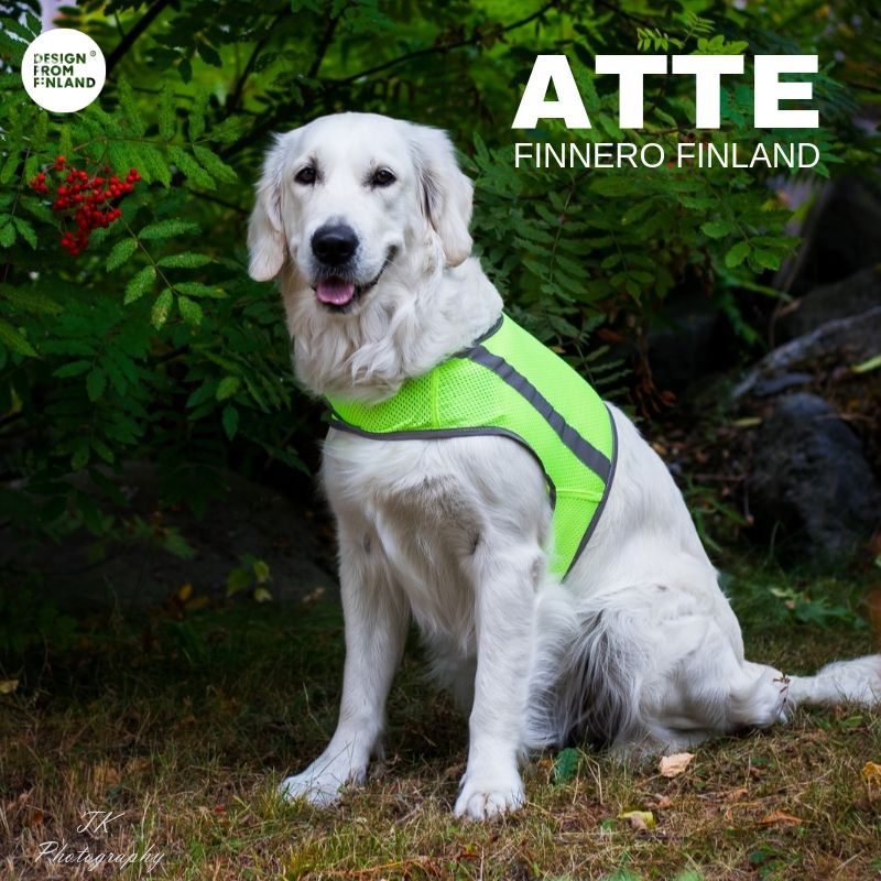 Atte Attention Vest - Reflexväst för hund (Rosa, Orange eller Gul) - 8