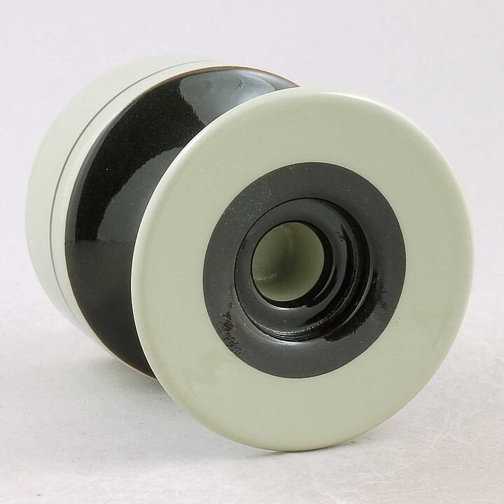 Sylvia Leuchovius (1960s) Brown/Gray Segmented Candleholder 11 cm