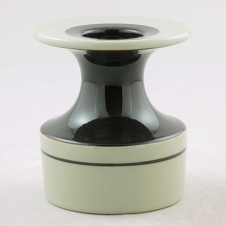 Sylvia Leuchovius (1960s) Brown/Gray Segmented Candleholder 11 cm