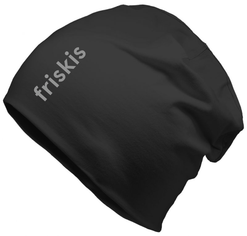 Mössa svart med reflextryck