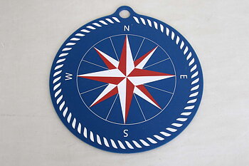 Compass rose pot holder 19 cm