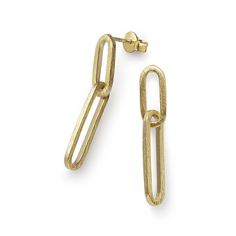 Gold Earring Hanging Paperclip Matt