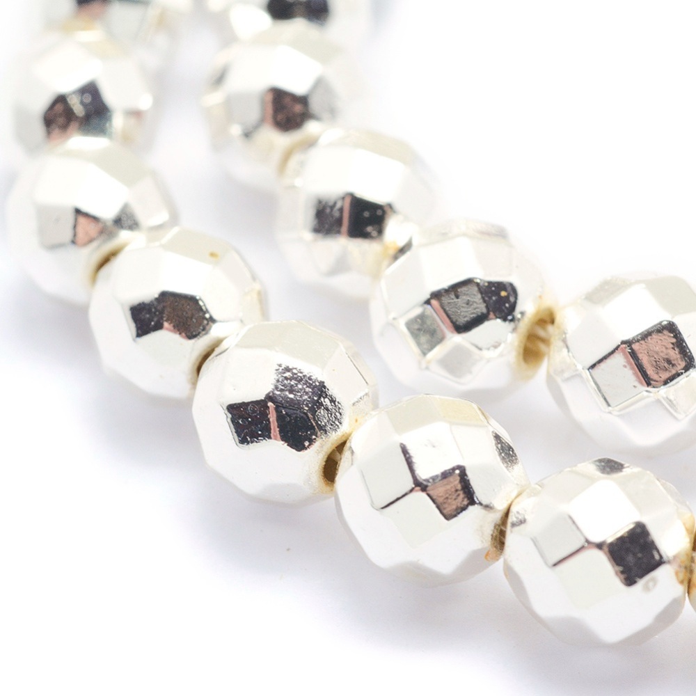 Hematit mini facetterad 2mm silver - 3